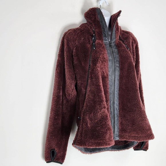 Kuhl Women's Flight Jacket Italian Fleece Hooded Pockets Thumb Loops Size M - Picture 2 of 16